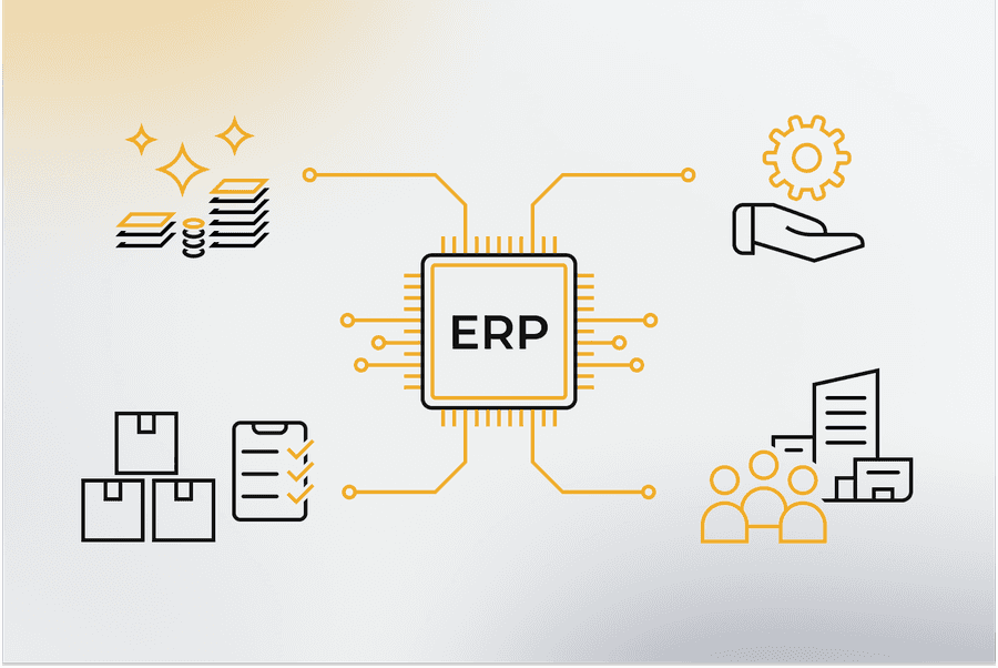 Illustration - ERP-Systeme in der Industrie